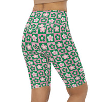 Groovy Green Biker Shorts