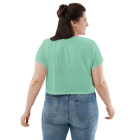 Mint Daisy Crop Tee