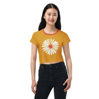 Yellow Daisy Crop Tee