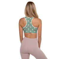 Groovy Green Padded Sports Bra