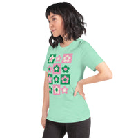 Groovy Flower Pink/Green Unisex Tee