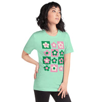 Groovy Flower Pink/Green Unisex Tee