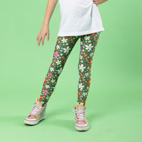 Daisy Green Youth Leggings