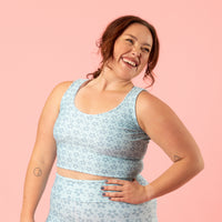Monochrome Blue Crop Tank