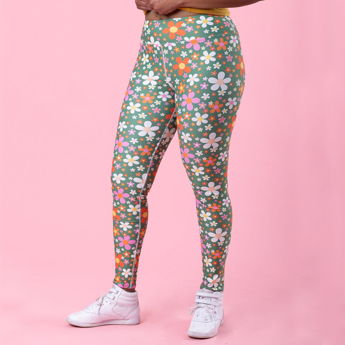 Daisy Green Yoga Leggings