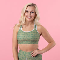Monochrome Green Sports Bra