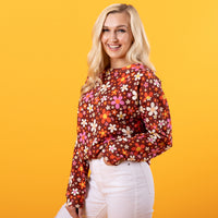 Daisy Mahogany Unisex Sweatshirt