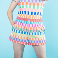 Summer Geo Women's Athletic Shorts