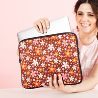 Daisy Mahogany Laptop Sleeve