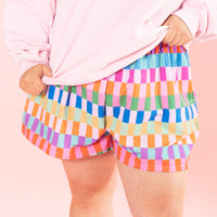 Summer Geo Women's Athletic Shorts