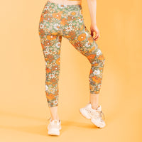 '70s Green Leggings with Pockets