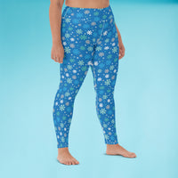 Holidaisy Blue Yoga Leggings