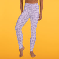 Monochrome Lavender Yoga Leggings