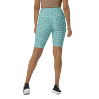 Monochrome Blue Biker Shorts