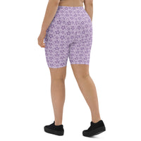 Monochrome Lavender Biker Shorts