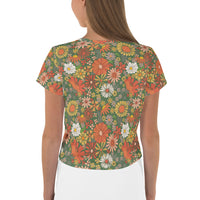 '70s Green Crop Tee