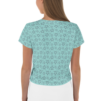 Monochrome Blue Crop Tee