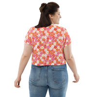 Fleur Pink Crop Tee