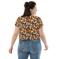 Fleur Black Crop Tee