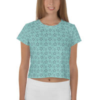Monochrome Blue Crop Tee