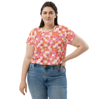 Fleur Pink Crop Tee