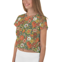 '70s Green Crop Tee