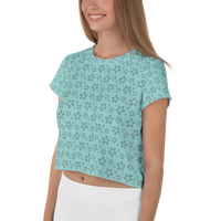Monochrome Blue Crop Tee