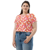 Fleur Pink Crop Tee