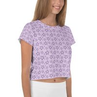Monochrome Lavender Crop Tee