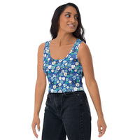 Fleur Blue Crop Tank