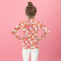 Fleur Pink Kids Rash Guard