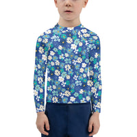 Fleur Blue Kids Rash Guard
