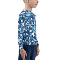 Fleur Blue Kids Rash Guard