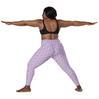 Monochrome Lavender Leggings with Pockets