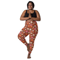 Daisy Mahogany Leggings with Pockets