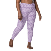 Monochrome Lavender Leggings with Pockets