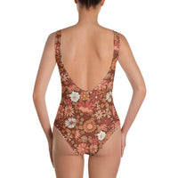 '70s Mahogany One-Piece Swimsuit