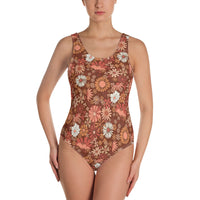 '70s Mahogany One-Piece Swimsuit