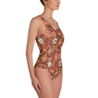 '70s Mahogany One-Piece Swimsuit