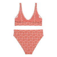 Monochrome Red Recycled high-waisted bikini