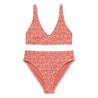 Monochrome Red Recycled high-waisted bikini