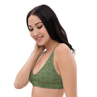 Monochrome Green Recycled Bikini Top