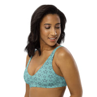 Monochrome Blue Recycled Bikini top
