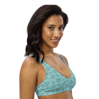 Monochrome Blue Recycled Bikini top