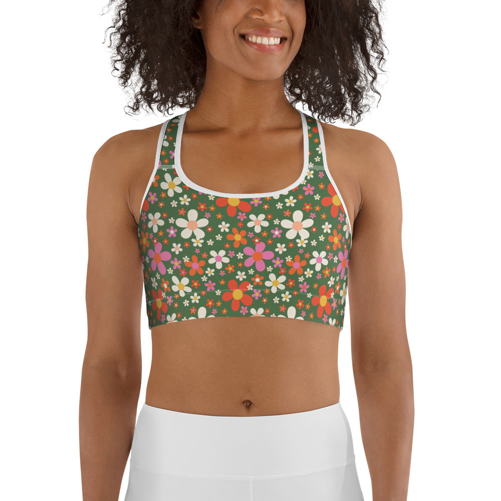 Daisy Green Sports Bra