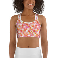 Fleur Pink Sports Bra