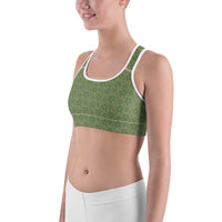 Monochrome Green Sports Bra