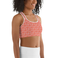 Monochrome Red Sports Bra