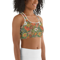 '70s Green Sports Bra
