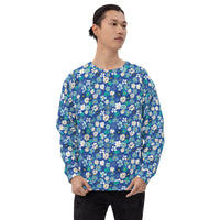 Fleur Blue Unisex Sweatshirt